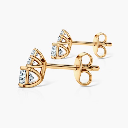 Kolczyki Fairytale: złoty, diamenty laboratoryjne